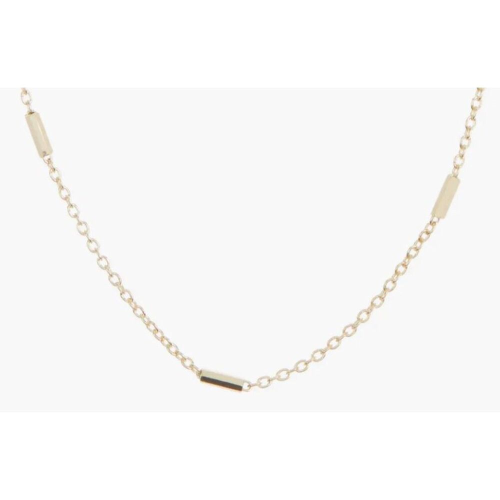 Station Bar Necklace Argento Vivo Sterling Silver